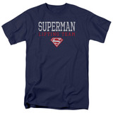 Superman Lifting Team Adult 18/1 T-Shirt Navy