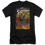 Superman One Premium Canvas Adult Slim Fit 30/1 T-Shirt Black