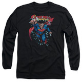 Superman Old Man Kal Adult Long Sleeve T-Shirt Black