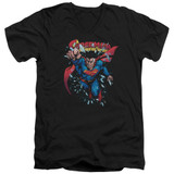 Superman Old Man Kal Adult V-Neck T-Shirt Black