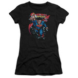 Superman Old Man Kal Junior Women's Sheer T-Shirt Black
