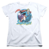 Superman Supergirl Airbrush S/S Women's T-Shirt White