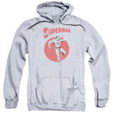 Superman Vintage Sphere Adult Pullover Hoodie Sweatshirt Athletic Heather