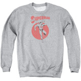 Superman Vintage Sphere Adult Crewneck Sweatshirt Athletic Heather