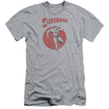 Superman Vintage Sphere Adult 30/1 T-Shirt Athletic Heather