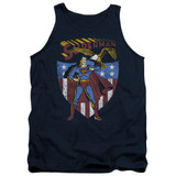 Superman All American Adult Tank Top T-Shirt Navy