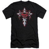 Superman Gothic Steel Logo Adult 30/1 T-Shirt Black