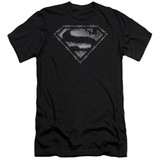 Superman Barbed Wire Adult 30/1 T-Shirt Black
