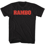 Rambo Rambo Logo Black Adult T-Shirt