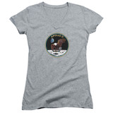 NASA Apollo 11 Junior Women's V-Neck T-Shirt Athletic Heather