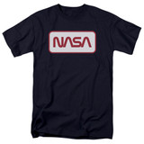 NASA Rectangular Logo Adult 18/1 T-Shirt Navy