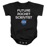 NASA To The Future Baby Onesie T-Shirt Black