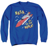 NASA Out Of This World Adult Crewneck Sweatshirt Royal Blue