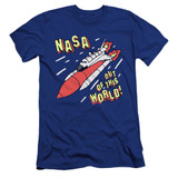 NASA Out Of This World Premium Adult 30/1 T-Shirt Royal Blue