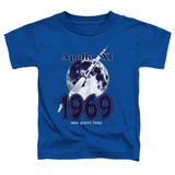 NASA One Giant Leap Toddler T-Shirt Royal Blue