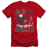 NASA Apollo 11 Premium Adult 30/1 T-Shirt Red