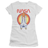 NASA Shuttle Circle Junior Women's T-Shirt White
