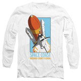NASA Space Coast Adult Long Sleeve T-Shirt White