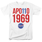 NASA 1969 Adult 18/1 T-Shirt White