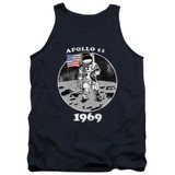 NASA Not Fake Adult Tank Top T-Shirt Navy