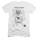 NASA Lunar Module Diagram Premium Adult 30/1 T-Shirt White