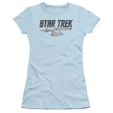 Star Trek Entreprise Logo Junior Women's T-Shirt Light Blue