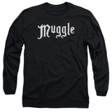 Harry Potter Muggle Adult Long Sleeve T-Shirt Black