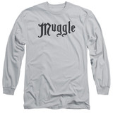 Harry Potter Muggle Adult Long Sleeve T-Shirt Silver