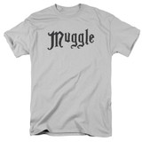 Harry Potter Muggle Adult 18/1 T-Shirt Silver