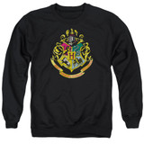 Harry Potter Hogwarts Crest Adult Crewneck Sweatshirt Black