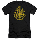 Harry Potter Hogwarts Crest Adult 30/1 T-Shirt Black