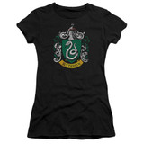 Harry Potter Slytherin Crest Junior Women's T-Shirt Black