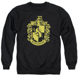 Harry Potter Hufflepuff Crest Adult Crewneck Sweatshirt Black