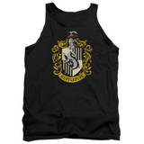 Harry Potter Hufflepuff Crest Adult Tank Top T-Shirt Black