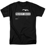 Harry Potter Privet Drive Adult 18/1 T-Shirt Black