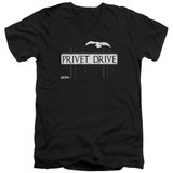 Harry Potter Privet Drive Adult V-Neck T-Shirt Black
