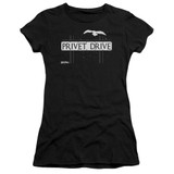 Harry Potter Privet Drive Junior Women's T-Shirt Black