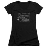 Harry Potter Order Of Pheonix Teaspoon Junior Women's V-Neck T-Shirt  Black