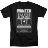 Harry Potter Wanted Bellatrix Adult 18/1 T-Shirt Black