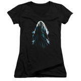 Harry Potter Dumbledore Burst Junior Women's V-Neck T-Shirt  Black