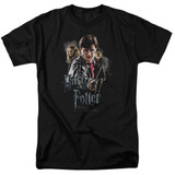 Harry Potter Deathly Hollows Cast Adult 18/1 T-Shirt Black