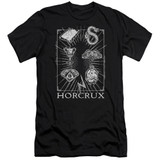 Harry Potter Horcrux Symbols Adult 30/1 T-Shirt Black