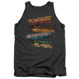 Harry Potter Burnt Banners Adult Tank Top T-Shirt Charcoal