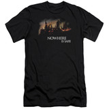 Harry Potter Burning Hogwarts Adult 30/1 T-Shirt Black