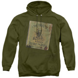 Harry Potter Beedle The Bard Adult Pullover Hoodie Sweatshirt Military Green