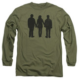 Harry Potter Three Stand Alone Adult Long Sleeve T-Shirt Military Green