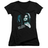 Harry Potter Bellatrix Closeup Junior Women's V-Neck T-Shirt Black