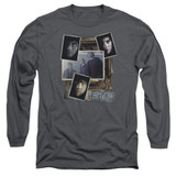 Harry Potter Trio Collage Adult Long Sleeve T-Shirt Charcoal
