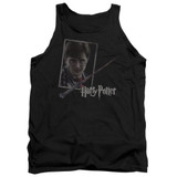 Harry Potter Harry's Wand Portrait Adult Tank Top T-Shirt Black