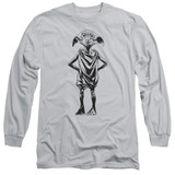 Harry Potter Dobby Adult Long Sleeve T-Shirt Silver